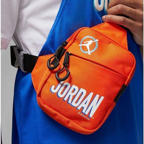 Air Jordan OG MVP Hip Bag Fanny Pack Orange Black Zippers Buckle Retro Brand New - Picture 5 of 14